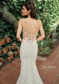 Picture of: V-Neck Lace Wedding Dress with Elegant Lace Trim Train in IINI, Style: B1286, Detail Picture 2