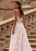 Picture of: Beautiful Lace A Line Wedding Gown with Deep V Illusion Neckline and Pockets in IINI, Style: B1338, Detail Picture 2