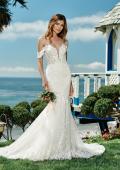 Picture of: Off the Shoulder Lace Deep V Wedding Gown in IINI, Style: B1016, Detail Picture 3, Landscape