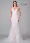 Picture of: Mermaid Lace Wedding Gown with V Neck and Criss Cross Back in IINI, Style: B1133, Detail Picture 4