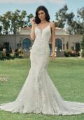 Picture of: Lace Plunge Neck Bridal Dress with Gorgeous Full Train in IINI, Style: B1216, Detail Picture 4, Landscape
