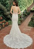 Picture of: V-Neck Lace Wedding Dress with Elegant Lace Trim Train in IINI, Style: B1286, Detail Picture 4
