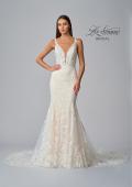 Picture of: Plunge Neck Gown with Illusion Lace Bodice in IINI, Style: B1081, Detail Picture 5
