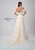 Picture of: Sparkle Lace Gown with Off the Shoulder Sleeve and Slit in IINI, Style: B1020, Detail Picture 6