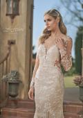Picture of: Long Sleeve Dress with Illusion Lace Details and Buttons in IINI, Style: B1242, Detail Picture 6