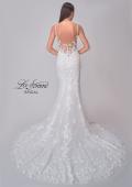 Picture of: V-Neck Lace Wedding Dress with Elegant Lace Trim Train in IINI, Style: B1286, Detail Picture 6