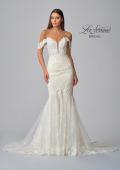 Picture of: Off the Shoulder Lace Deep V Wedding Gown in IINI, Style: B1016, Detail Picture 7