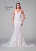 Picture of: Lace Plunge Neck Bridal Dress with Gorgeous Full Train in IINI, Style: B1216, Detail Picture 7