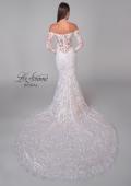 Picture of: Long Sleeve Off the Shoulder Lace Gown with Illusion Back in IINII, Style: B1175, Detail Picture 8
