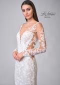 Picture of: Long Sleeve Dress with Illusion Lace Details and Buttons in IINII, Style: B1242, Detail Picture 10