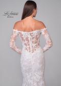 Picture of: Long Sleeve Off the Shoulder Lace Gown with Illusion Back in IINII, Style: B1175, Detail Picture 11
