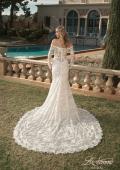 Picture of: Long Sleeve Off the Shoulder Lace Gown with Illusion Back in IINII, Style: B1175, Back Picture