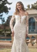 Picture of: Long Sleeve Off the Shoulder Lace Gown with Illusion Back in IINII, Style: B1175, Detail Picture 1