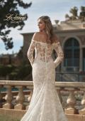 Picture of: Long Sleeve Off the Shoulder Lace Gown with Illusion Back in IINII, Style: B1175, Detail Picture 2