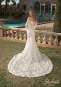 Picture of: Long Sleeve Off the Shoulder Lace Gown with Illusion Back in IINII, Style: B1175, Detail Picture 4