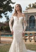 Picture of: Long Sleeve Off the Shoulder Lace Gown with Illusion Back in IINII, Style: B1175, Detail Picture 5, Landscape