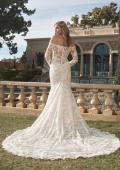Picture of: Long Sleeve Off the Shoulder Lace Gown with Illusion Back in IINII, Style: B1175, Detail Picture 6, Landscape