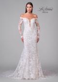 Picture of: Long Sleeve Off the Shoulder Lace Gown with Illusion Back in IINII, Style: B1175, Detail Picture 7