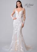 Picture of: Long Sleeve Dress with Illusion Lace Details and Buttons in IINII, Style: B1242, Detail Picture 7