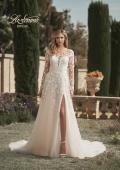 Picture of: Bridal Gown with Sheer Lace Sleeves and Buttons in ILI, Style: B1086, Main Picture