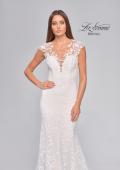 Picture of: Illusion Lace Gown with Trumpet Skirt and Buttons in ILI, Style: B1074, Detail Picture 8