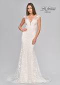 Picture of: Illusion Lace Gown with Trumpet Skirt and Buttons in ILI, Style: B1074, Detail Picture 10
