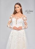 Picture of: Bridal Gown with Sheer Lace Sleeves and Buttons in ILI, Style: B1086, Detail Picture 12