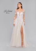 Picture of: Bridal Gown with Sheer Lace Sleeves and Buttons in ILI, Style: B1086, Detail Picture 14