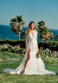 Picture of: Off the Shoulder Lace A-Line Dress with Slit and Pockets in ILII, Style: B1064, Main Picture