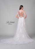 Picture of: Illusion Long Sleeve Gown with Slit and Beautiful Lace Neckline in ILII, Style: B1225, Detail Picture 8