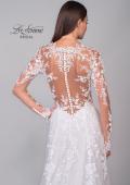 Picture of: Illusion Long Sleeve Gown with Slit and Beautiful Lace Neckline in ILII, Style: B1225, Detail Picture 10