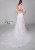 Picture of: Illusion Long Sleeve Gown with Slit and Beautiful Lace Neckline in ILII, Style: B1225, Detail Picture 7