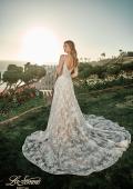 Picture of: Lace A-Line Wedding Dress with Slit and Deep V in INI, Style: B1056, Detail Picture 8