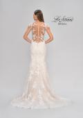 Picture of: Illusion Lace Gown with Detailed Train and Buttons in INI, Style: B1063, Detail Picture 8