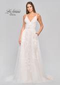 Picture of: Gorgeous Lace A-Line Dress with Ruched Detail Bodice and High Slit in INI, Style: B1075, Detail Picture 8