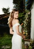 Picture of: Gorgeous Lace Off the Shoulder Mermaid Wedding Gown in INI, Style: B1043, Detail Picture 9