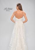 Picture of: Gorgeous Lace A-Line Dress with Ruched Detail Bodice and High Slit in INI, Style: B1075, Detail Picture 9