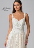 Picture of: Ornate Lace Gown with Slit and Sheer Bodice in INI, Style: B1024, Detail Picture 10