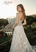 Picture of: Lace A-Line Wedding Dress with Slit and Deep V in INI, Style: B1056, Detail Picture 10