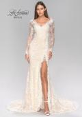 Picture of: Long Sleeve Lace Dress with Slit and Scallop Detailing in INI, Style: B1073, Detail Picture 10