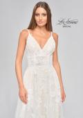 Picture of: Gorgeous Lace A-Line Dress with Ruched Detail Bodice and High Slit in INI, Style: B1075, Detail Picture 10