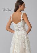Picture of: Ornate Lace Gown with Slit and Sheer Bodice in INI, Style: B1024, Detail Picture 11