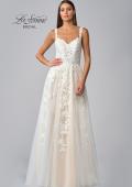 Picture of: Ornate Lace Gown with Slit and Sheer Bodice in INI, Style: B1024, Detail Picture 12