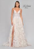 Picture of: Lace A-Line Wedding Dress with Slit and Deep V in INI, Style: B1056, Detail Picture 14