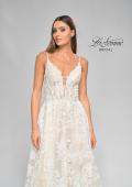 Picture of: Lace A-Line Wedding Dress with Slit and Deep V in INI, Style: B1056, Detail Picture 17