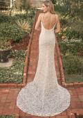 Picture of: Fitted Beaded Gown with Spaghetti Straps in INI, Style: B1067, Back Picture