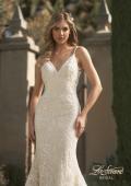 Picture of: Stunning Lace Fitted Gown with Sheer Back in INI, Style: B1052, Detail Picture 1