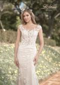 Picture of: Illusion Lace Gown with Detailed Train and Buttons in INI, Style: B1063, Detail Picture 1