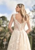 Picture of: A-Line Lace Gown with Slit and Plunge Neckline in INI, Style: B1017, Detail Picture 2