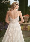 Picture of: Lace A-Line Wedding Dress with Slit and Deep V in INI, Style: B1056, Detail Picture 2